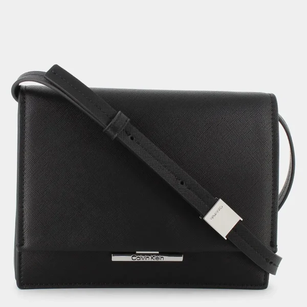 12559-BEHCK LINEAR CROSSBODYBLACK- TRACOLLE^CALVIN KLEIN Store