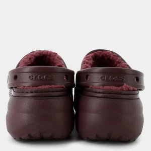 CR.207938Classic Platform Lined Clog WDark Cherry- CIABATTE^CROCS Cheap