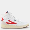 FFM0256sevaro midWhite- Red- SPORTIVE^FILA Clearance
