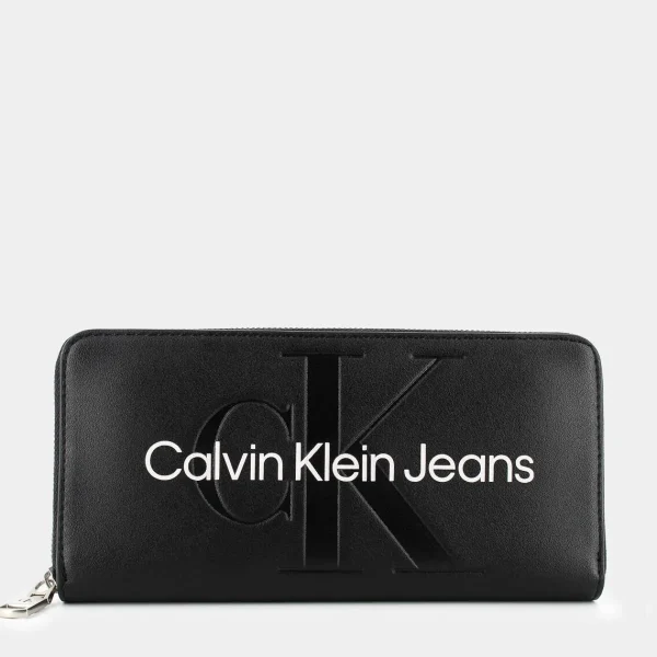 07634-0GQSCULPTED ZIP AROUND MONOBLACK- PICCOLA PELLETTERIA^CALVIN KLEIN JEANS Cheap