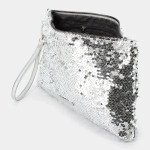 JI-E24-100-SILVER- CLUTCH^SHEEN Best Sale