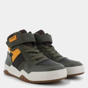 J367RF0MEFUC0966PERTHDK GREEN/OCHREYELLOW- SNEAKERS^GEOX Shop