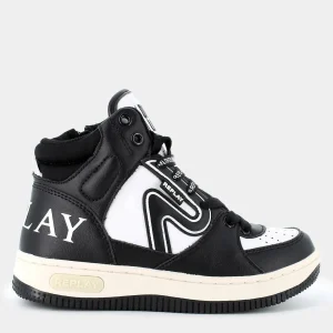 JZ430019SEPIC JR MID BOY 4BLACK WHITE- SNEAKERS^REPLAY Best