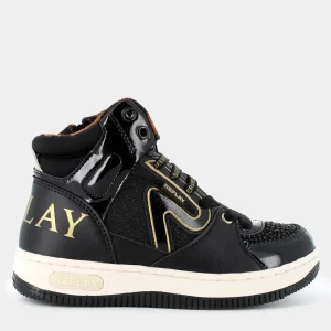 JZ430021SEPIC JR MID GIRL 8BLACK GOLD DIAMONDS- SNEAKERS^REPLAY Sale