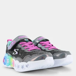 303752LINFINITE HEART LIGHTSBLACK ROCK GLITTER/TURQUOISE- SPORTIVE^SKECHERS Store